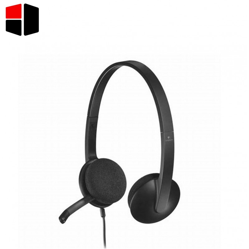 Logitech H340 USB Stereo Computer Headset Noise Cancellation For PC And Mac