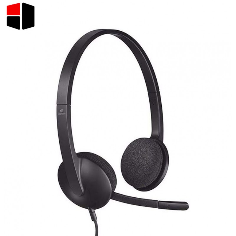 Logitech H340 USB Stereo Computer Headset Noise Cancellation For PC And Mac