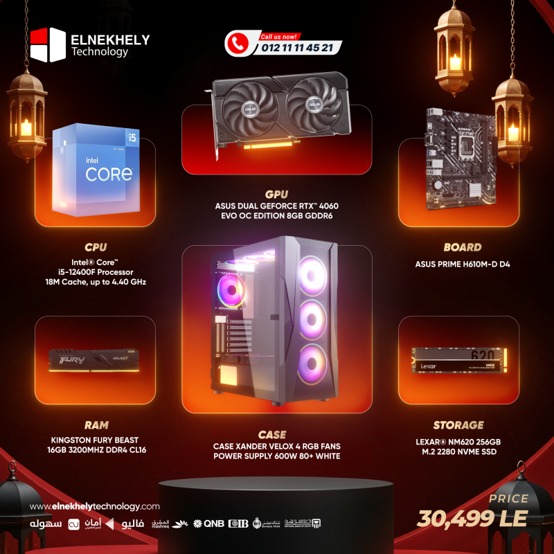 Technology PC I5 12400F+ RTX 4060 Powered By ASUS