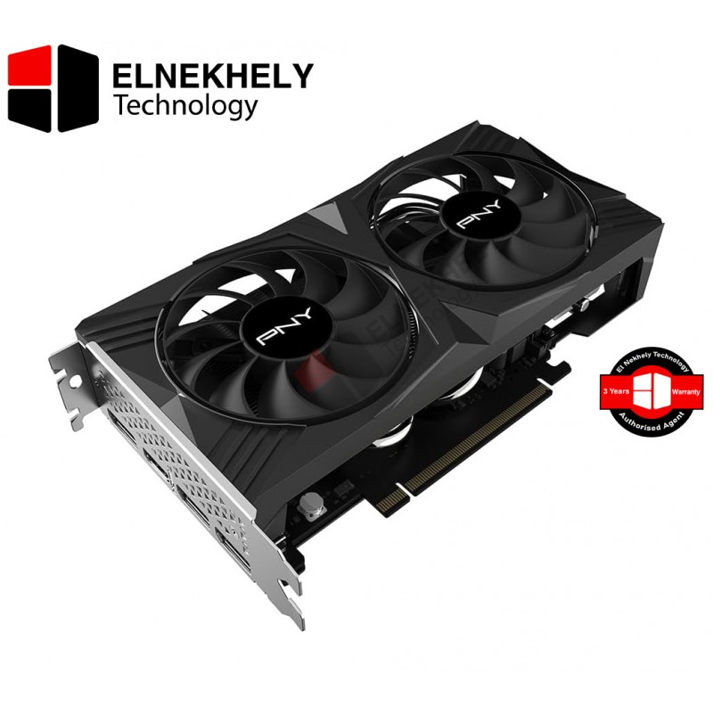 PNY GeForce RTX 4060 8GB Verto Dual Fan Graphics Card DLSS 3 (128-bit, PCIe 4.0, GDDR6, HDMI/DisplayPort, Supports 4k, 2 Slot)