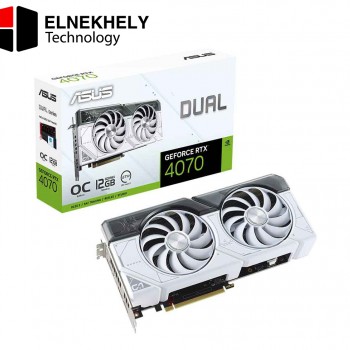 ASUS Dual RTX 4070 White OC Edition 12GB GDDR6X - 192-bit Memory, 2520 MHz Engine Clock, 5888 CUDA Cores, 21 Gbps PCI Express 4.0, 1x HDMI / 3xDP