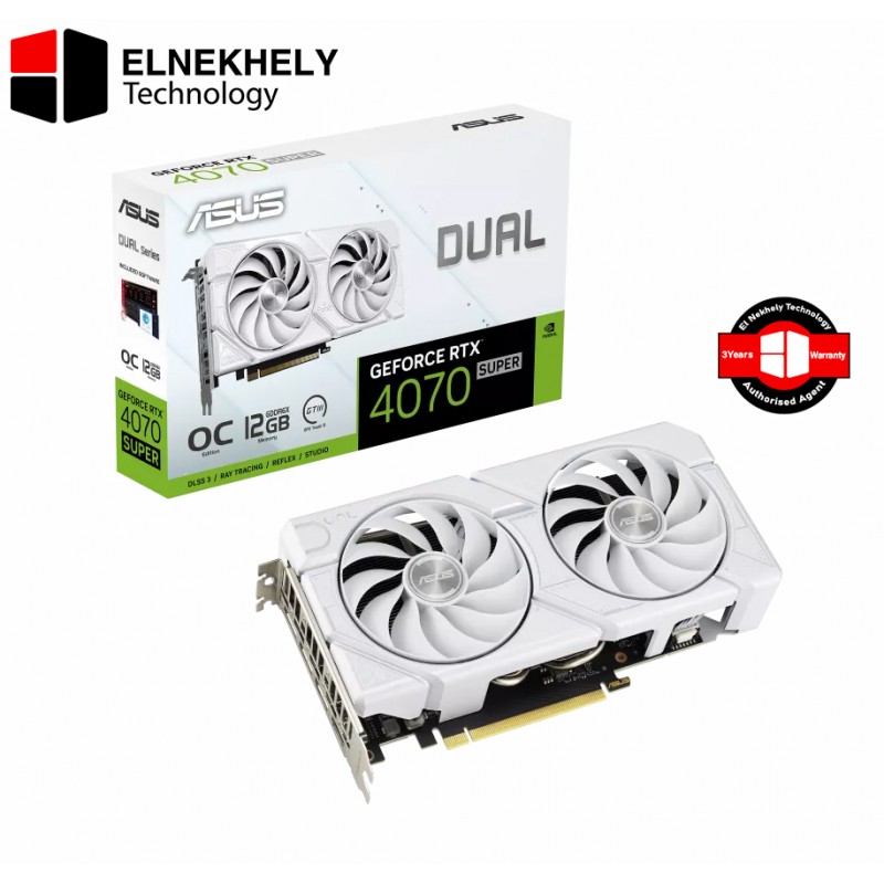 ASUS Dual GeForce RTX  4070 SUPER EVO White OC Edition 12GB GDDR6X