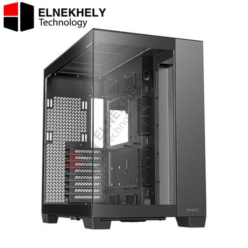 Antec C8 Black Case, Fans not Included, RTX 40 Compatible, Dual-Chamber, tooless Design, Type-C, 360mm Radiator Support, Seamless Tempered Glass Front & Side Panels, High Airflow Full-Tower E-ATX PC Case