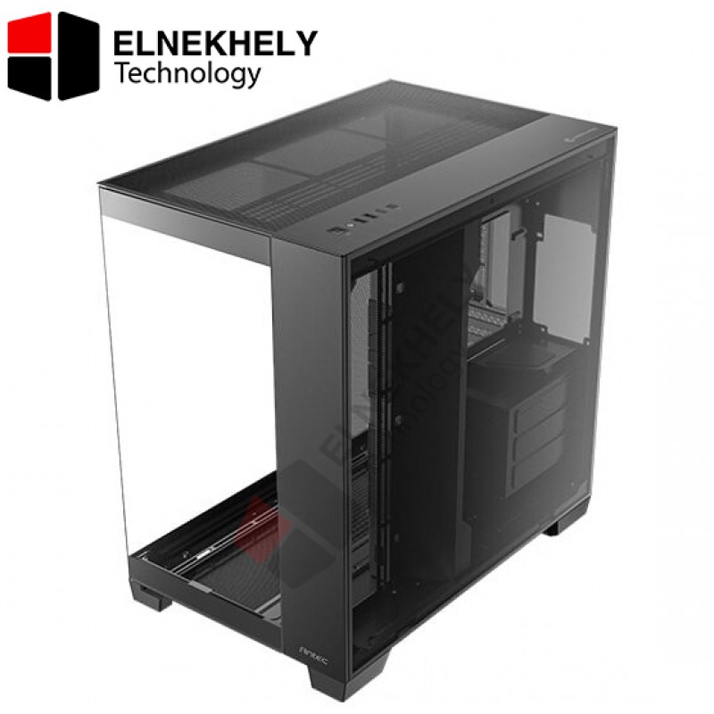 Antec C8 Black Case, Fans not Included, RTX 40 Compatible, Dual-Chamber, tooless Design, Type-C, 360mm Radiator Support, Seamless Tempered Glass Front & Side Panels, High Airflow Full-Tower E-ATX PC Case