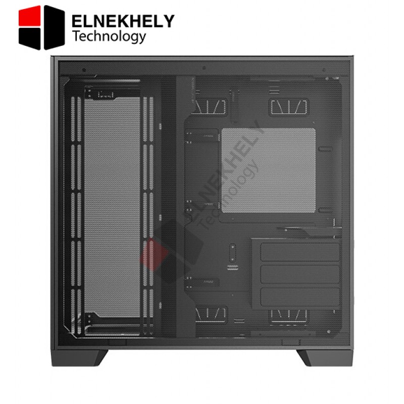 Antec C8 Black Case, Fans not Included, RTX 40 Compatible, Dual-Chamber, tooless Design, Type-C, 360mm Radiator Support, Seamless Tempered Glass Front & Side Panels, High Airflow Full-Tower E-ATX PC Case