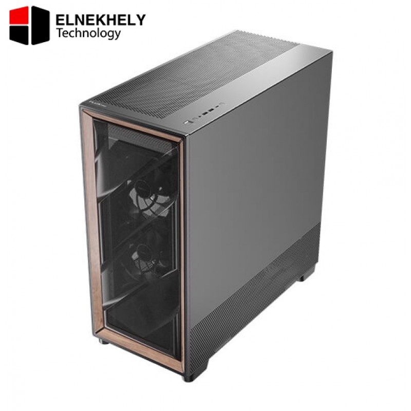 Antec Flux Pro, 6 x PWM Fans Included, High-Airflow Front Panel with Walnut Wood, iShift PSU 90° Mount, USB3.0 x 2, Type-C, 420mm Radiator Support, Temp. Display, Full-Tower E-ATX PC Case