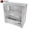 Antec Flux Pro White, 6 x PWM Fans Included, High-Airflow Front Panel with Birch Wood, iShift PSU 90° Mount, USB3.0 x 2, Type-C, 420mm Radiator Support, Temp. Display, Full-Tower E-ATX PC Case