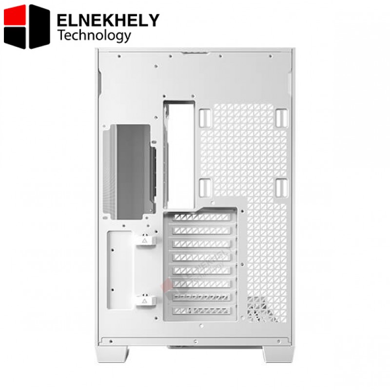 Antec C8 White Case — RTX 40 Compatible, Dual-Chamber, tooless Design, Type-C, 360mm Radiator Support, Seamless Tempered Glass Front & Side Panels, High Airflow Full-Tower E-ATX PC Case - Fans not Included