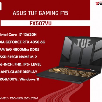 ASUS TUF Gaming F15 FX507VU-LP163W - Intel Core i7-13620H - NVIDIA GeForce RTX 4050 6GB - 16GB DDR5 4800 MHz - 512GB PCIe 4.0 NVMe - 15.6-inch FHD 144HZ - Windows 11